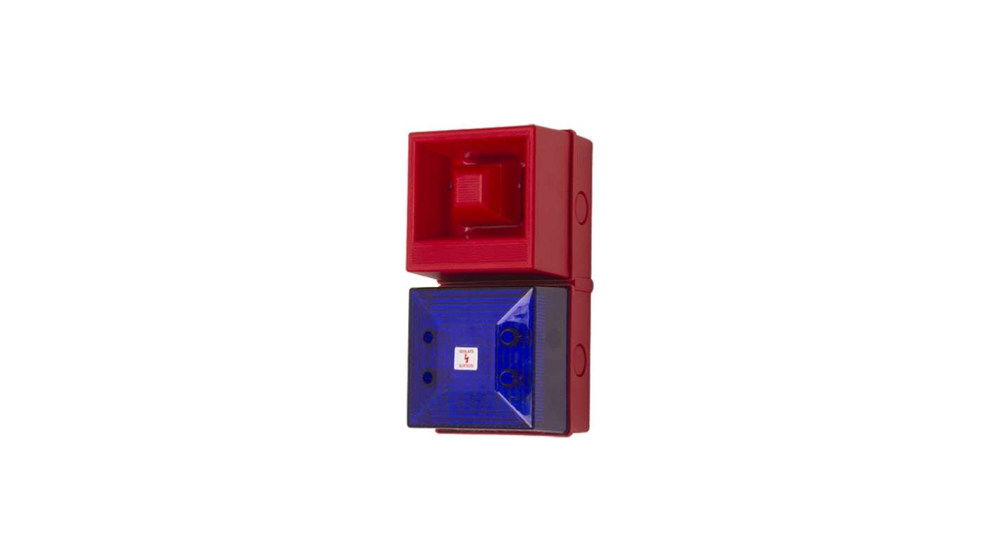 Clifford & Snell YL40 Series Blue Sounder Beacon, 115 V ac, IP65, Base-mounted, 108dB at 1 Metre