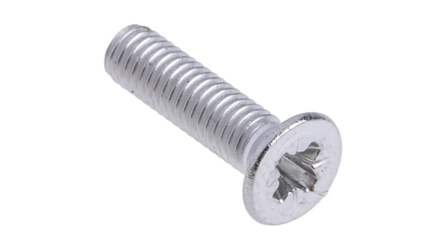RS PRO Pozi Countersunk A2 304 Stainless Steel Machine Screw DIN 965 x 12.0mm