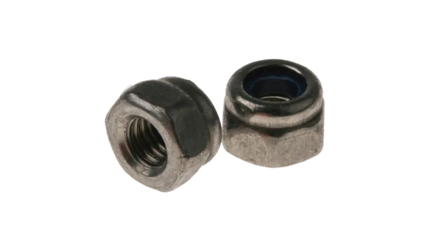 RS PRO Stainless Steel Hex Nut, DIN 985, M3