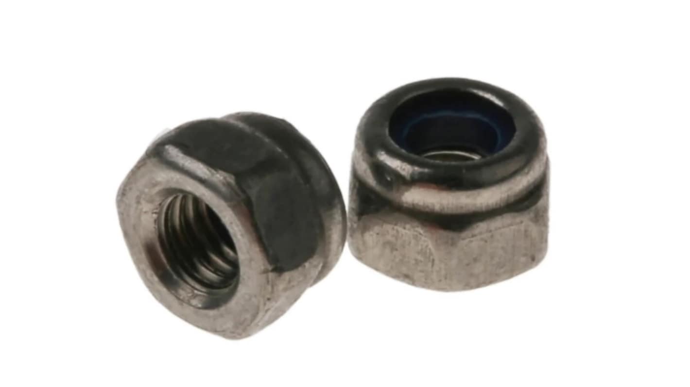 RS PRO Stainless Steel Hex Nut, DIN 985, M3