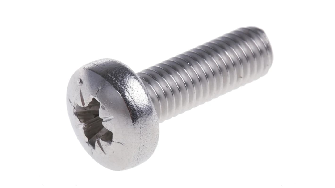 Śruba maszynowa M5 łeb z łbem walcowym soczewkowym Stal nierdzewna długość 16.0mm skok 0.80mm