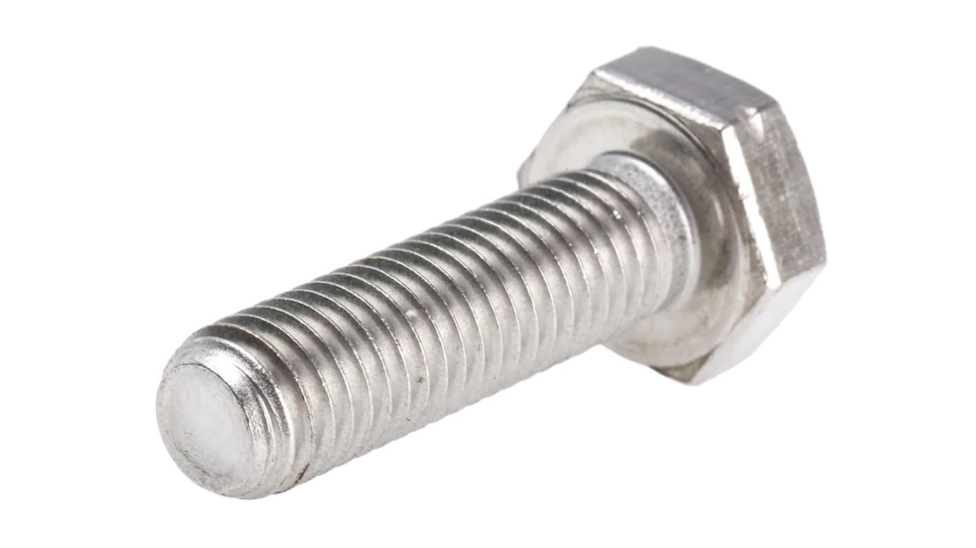 RS PRO Stainless Steel, Hex Bolt, M10 x 35.0mm
