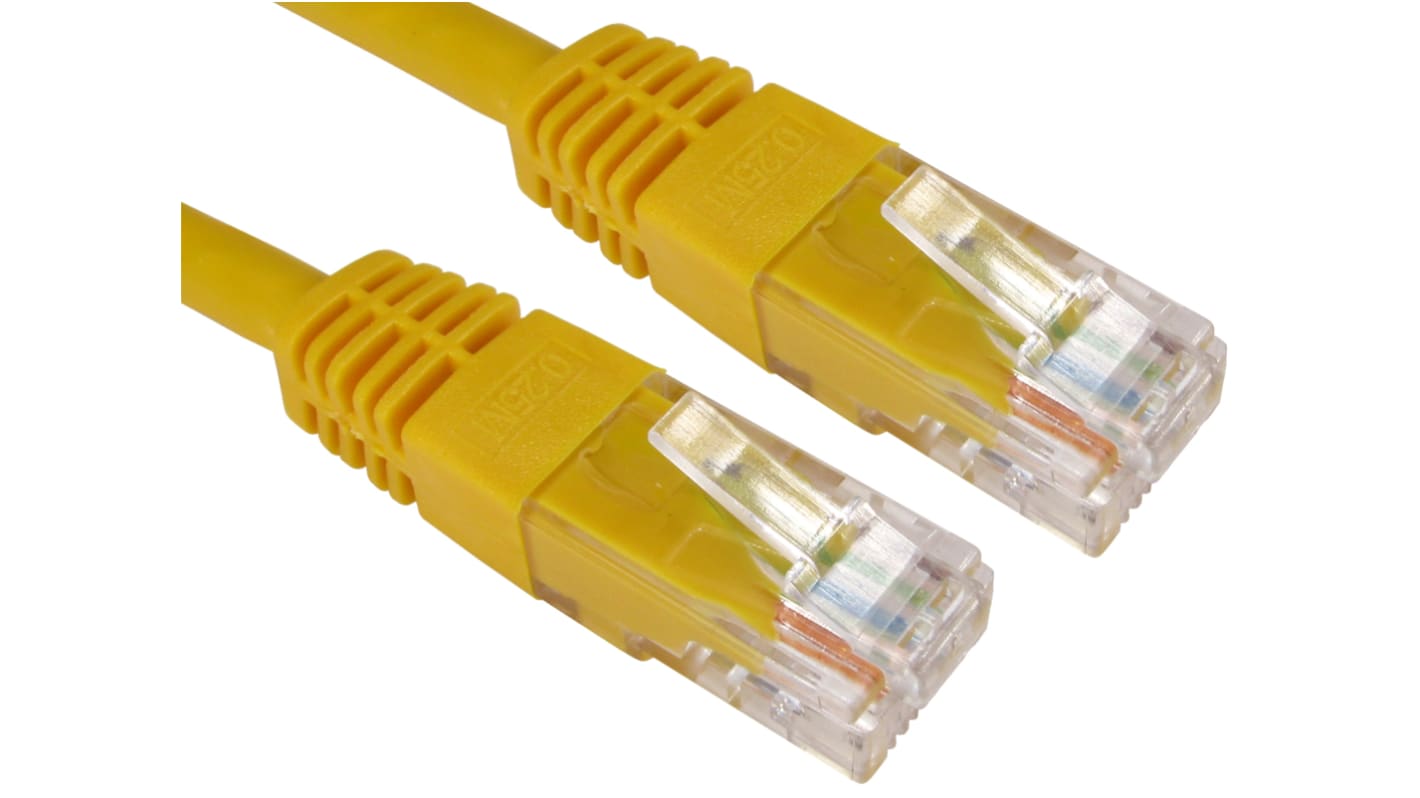 RS PRO Ethernetkabel Cat.6, 20m, Gelb Patchkabel, A RJ45 UTP Stecker, B RJ45, PVC