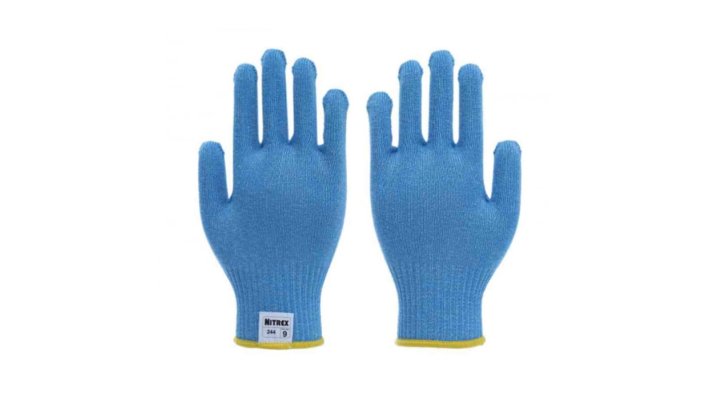 Unigloves 244 Arbeitshandschuhe Größe 10 Schnittbeständig, Lebensmittel HPPE, Polyester Blau 25Paare