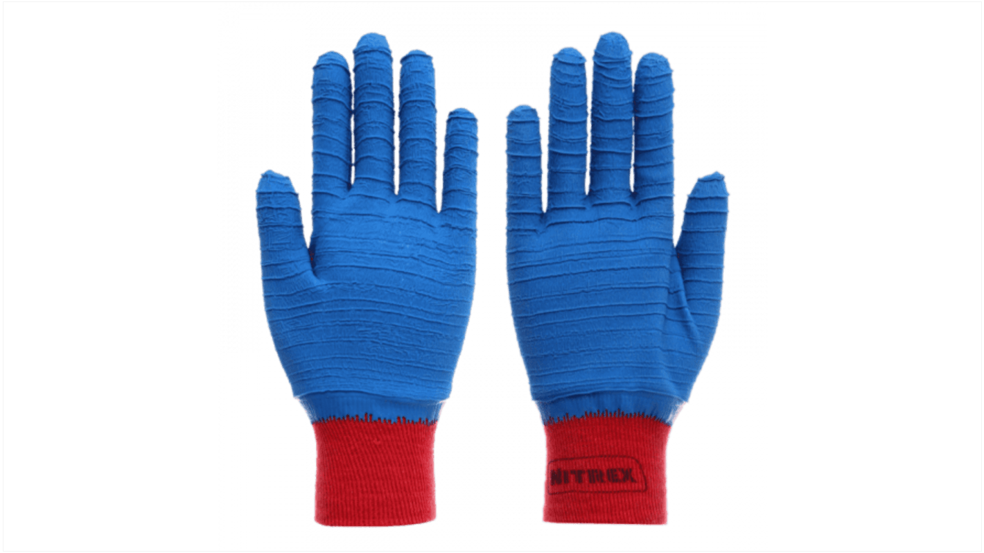 Guanti da lavoro Unigloves 275BG, Tg. 9, in Cotone, col. Blu