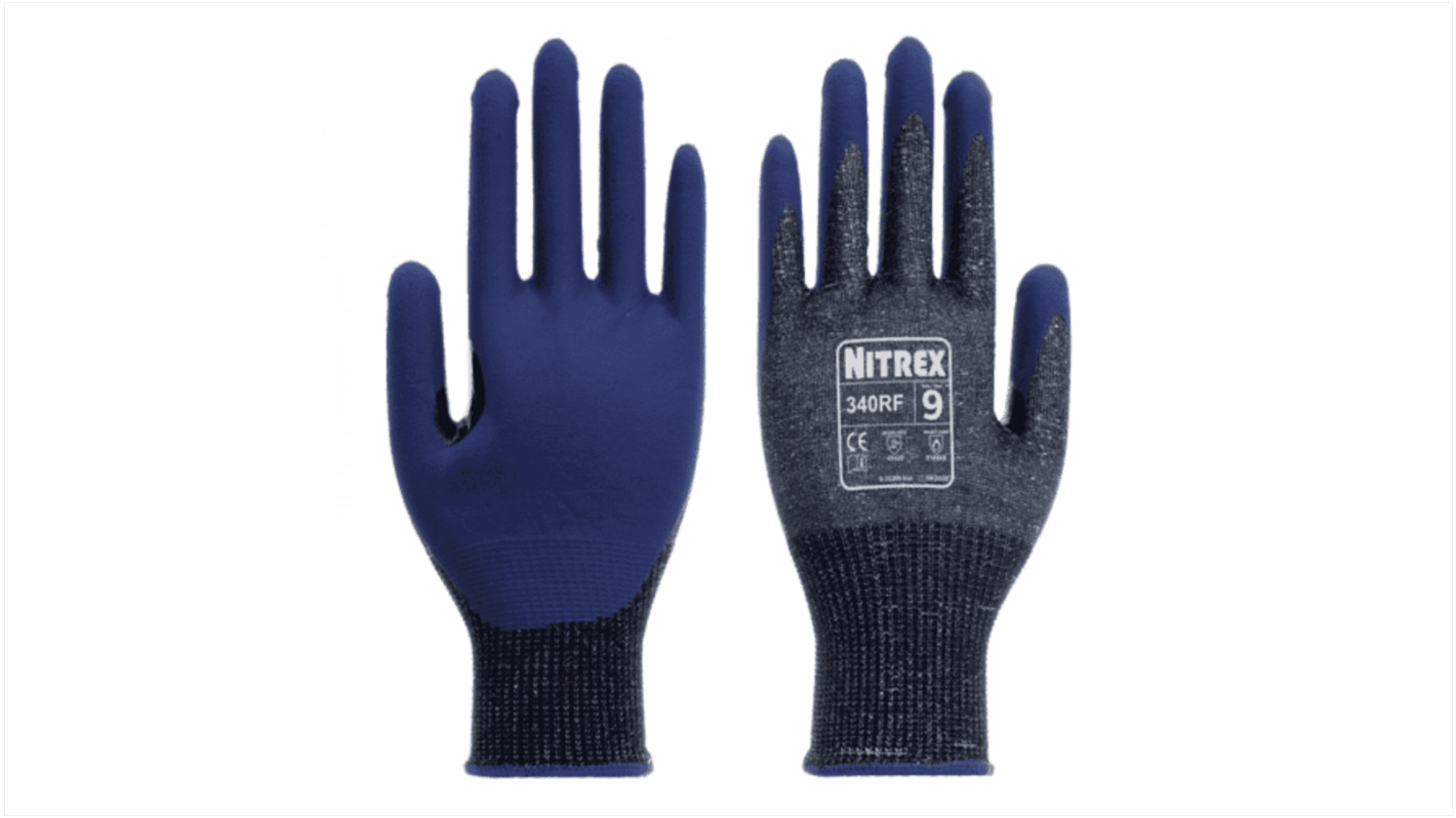 Unigloves 340RF Grey Glass Fibre, HPPE, Nylon Abrasion Resistant, Cut Resistant, Dry Environment, General Purpose, Good
