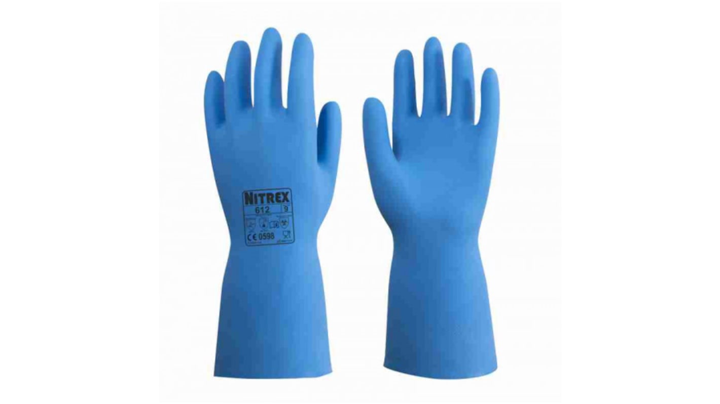 Unigloves 612* Arbeitshandschuhe, Größe 7, Abrasion Resistant, Chemical Resistant, Nitril Blau