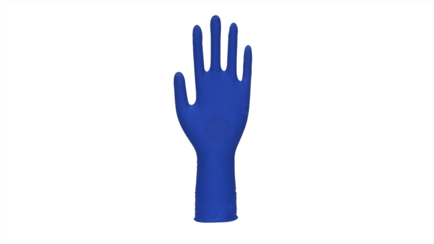 Unigloves GA001* Dark Blue Powder-Free Latex Disposable Gloves, Size M, Food Safe, 50 per Pack