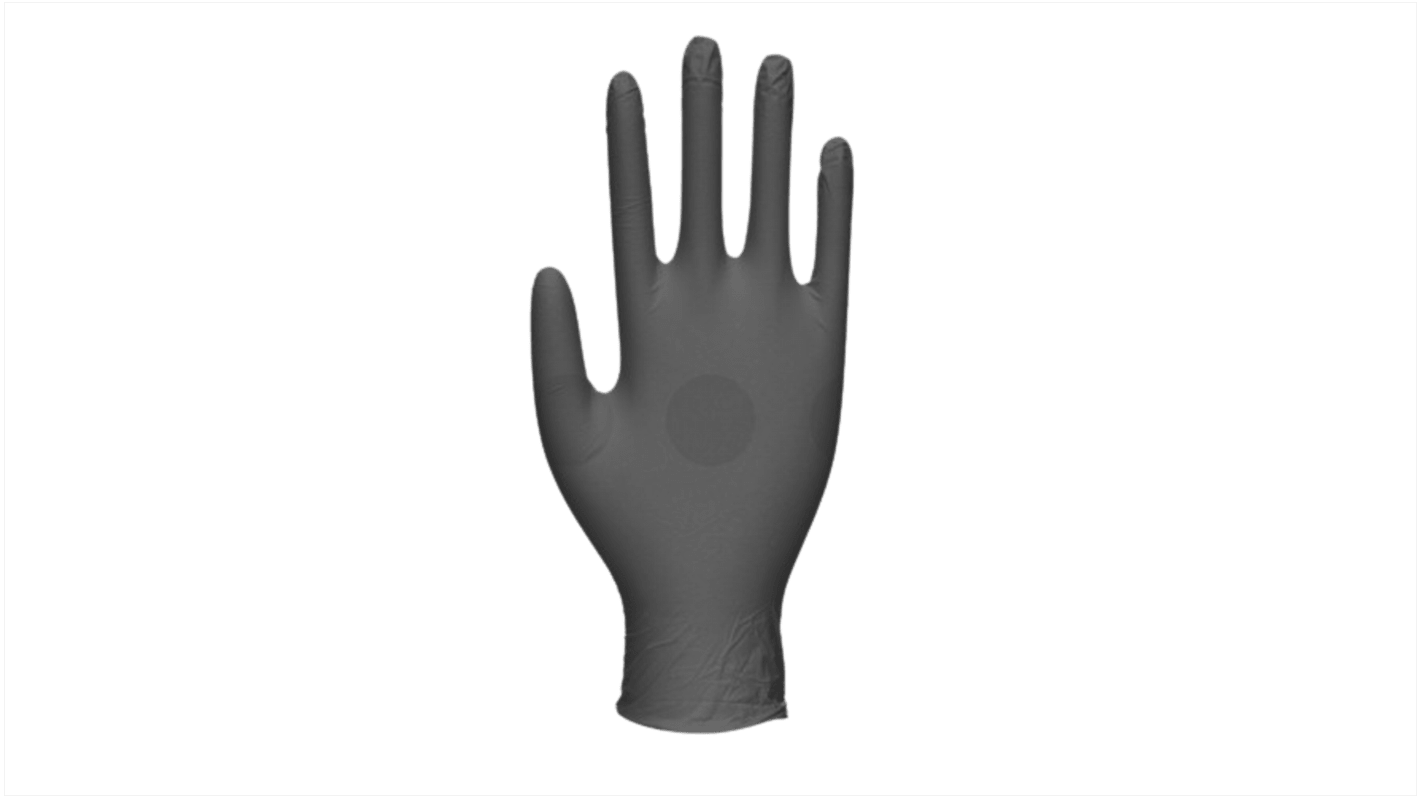 Unigloves GA007 Black Nitrile Chemical Resistant Work Gloves, Size 6