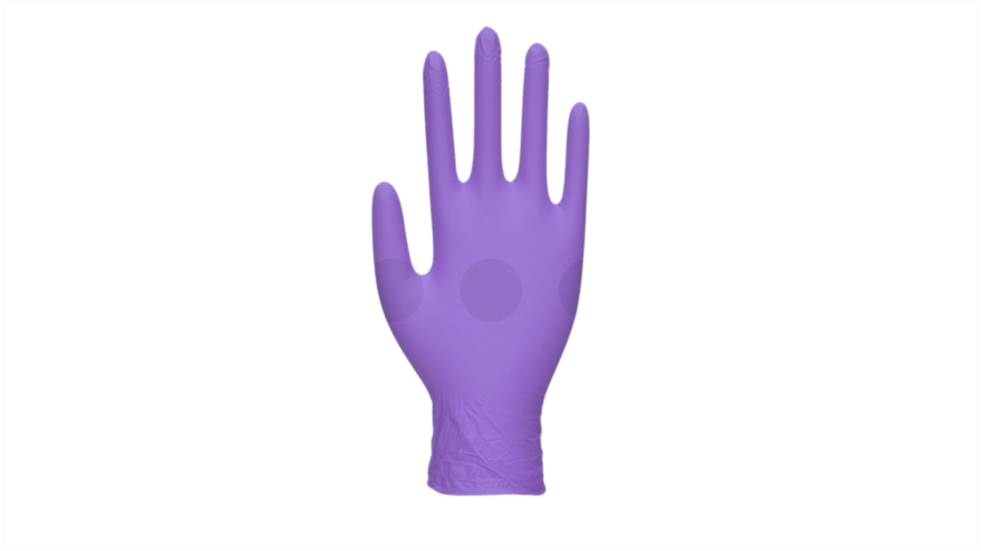 Unigloves GM006 Purple Nitrile Chemical Resistant Work Gloves, Size 7