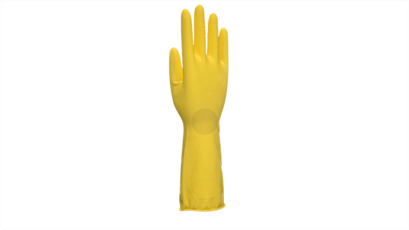 Unigloves UCHG300 Yellow Latex Oil Grip, Oil Repellent Work Gloves, Size 7