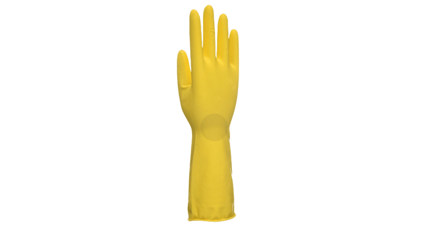 Unigloves UCHG300 Yellow Latex Oil Grip, Oil Repellent Work Gloves, Size 10