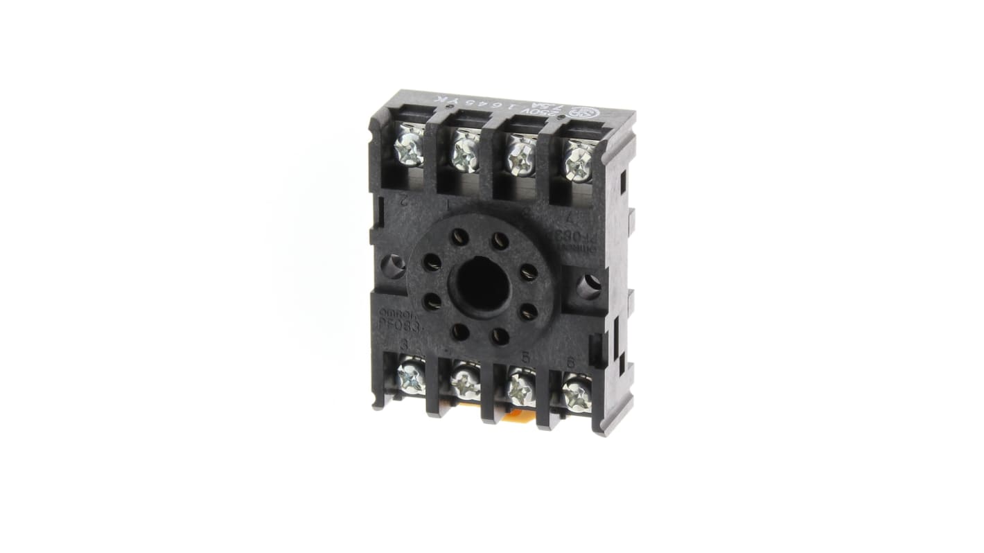 Omron 8 Pin DIN Rail Relay Socket, for use with MK Series