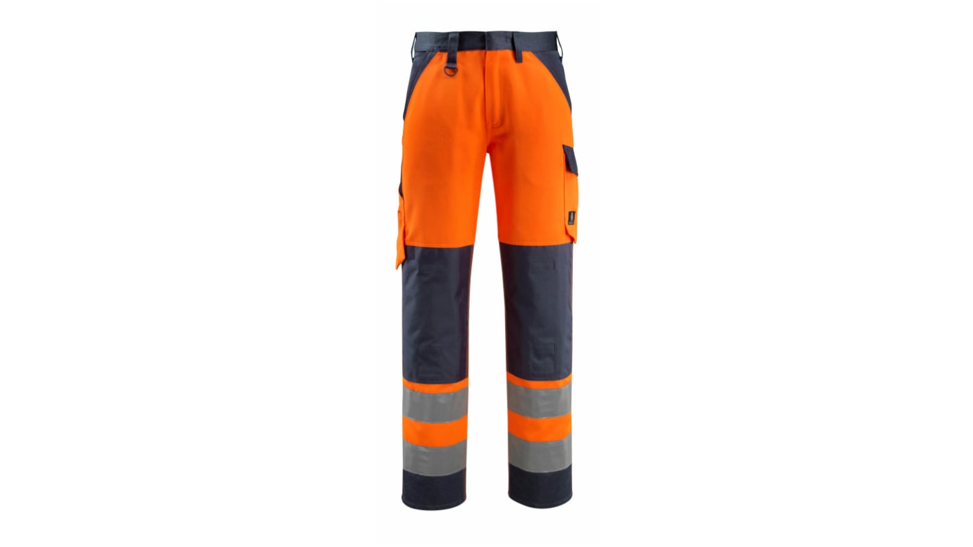 Pantalones alta visibilidad Mascot Workwear, talla 31plg, de color Naranja/azul marino, Transpirable, Protección contra