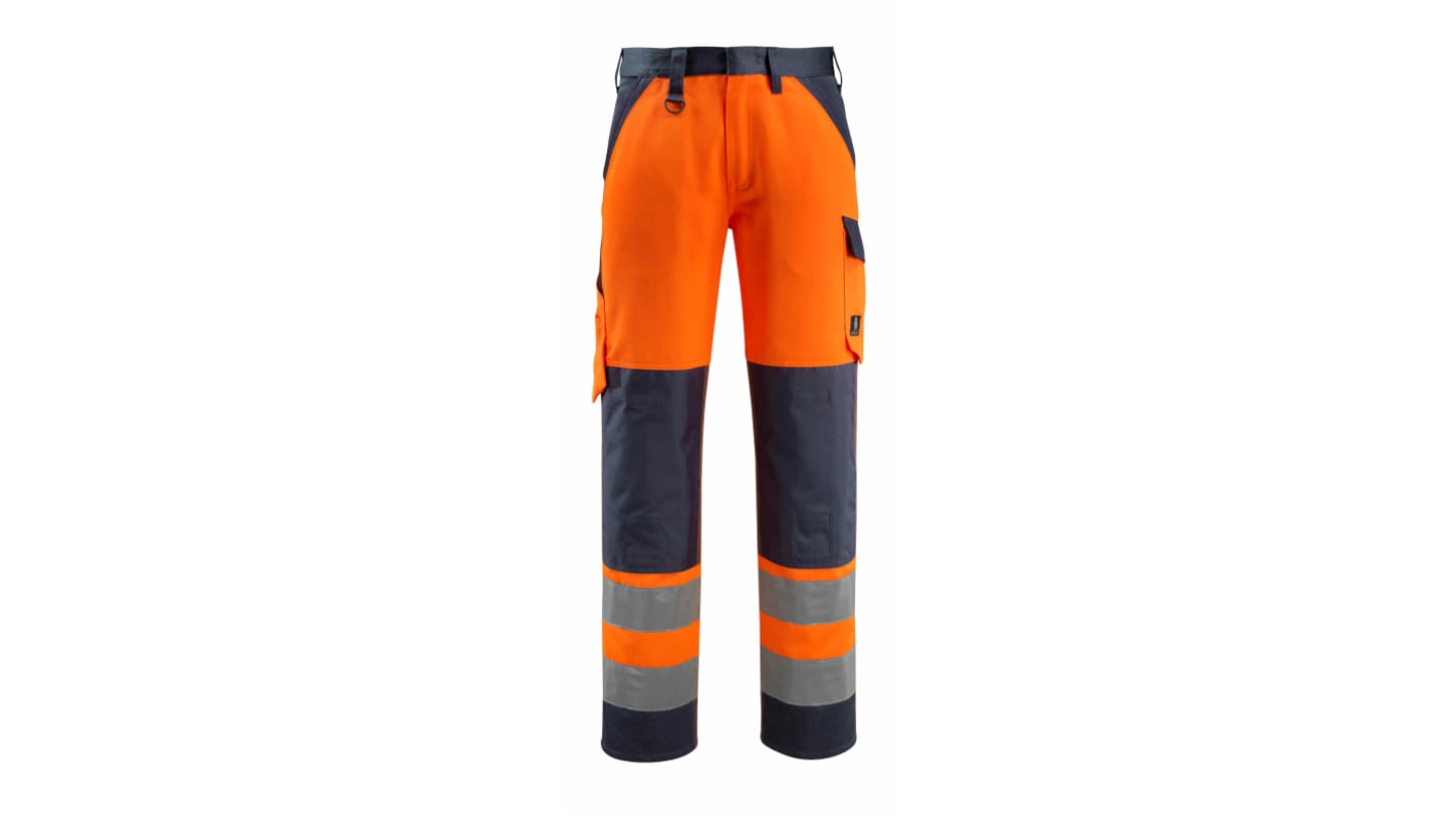 Mascot Workwear 15979-948 Warnschutz-Arbeitshose, Baumwolle, Polyester Orange/Marine, Größe 33Zoll x 32Zoll