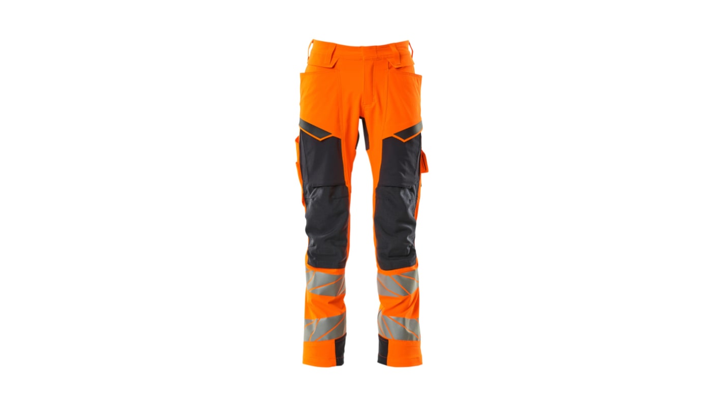 Mascot Workwear 19279-510 Orange/Navy Water Repellent Hi Vis Work Trousers 39in Leg Length 32in