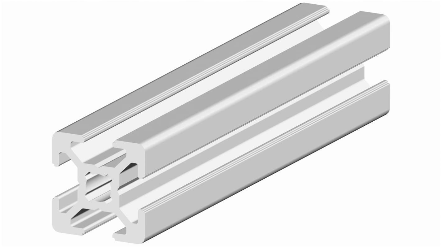 RS PRO Silver Aluminium, Anodized Profile Strut, 20 x 20 mm, 6mm Groove, 3m Length