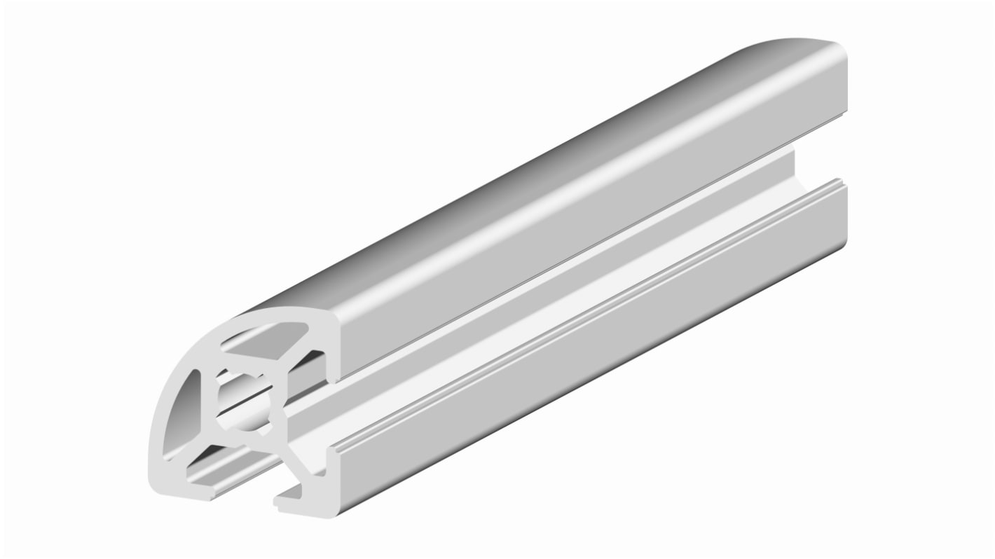 RS PRO 阳极氧化铝撑杆, 3m长, 银, 6mm槽, 20 x 20 mm支柱
