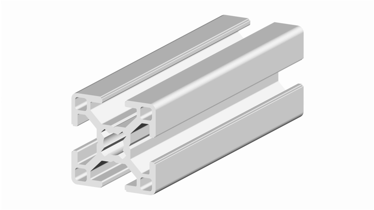 RS PRO Silver Aluminium, Anodized Profile Strut, 30 x 30 mm, 8mm Groove, 2m Length