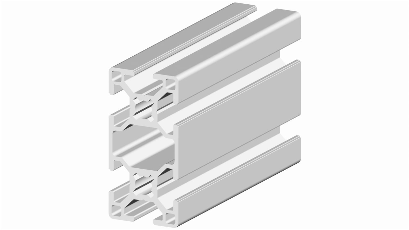 RS PRO Silver Aluminium, Anodized Profile Strut, 30 x 60 mm, 8mm Groove, 2m Length