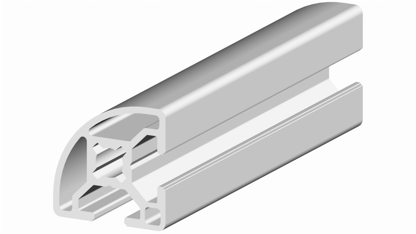 RS PRO Silver Aluminium, Anodized Profile Strut, 30 x 30 mm, 8mm Groove, 3m Length