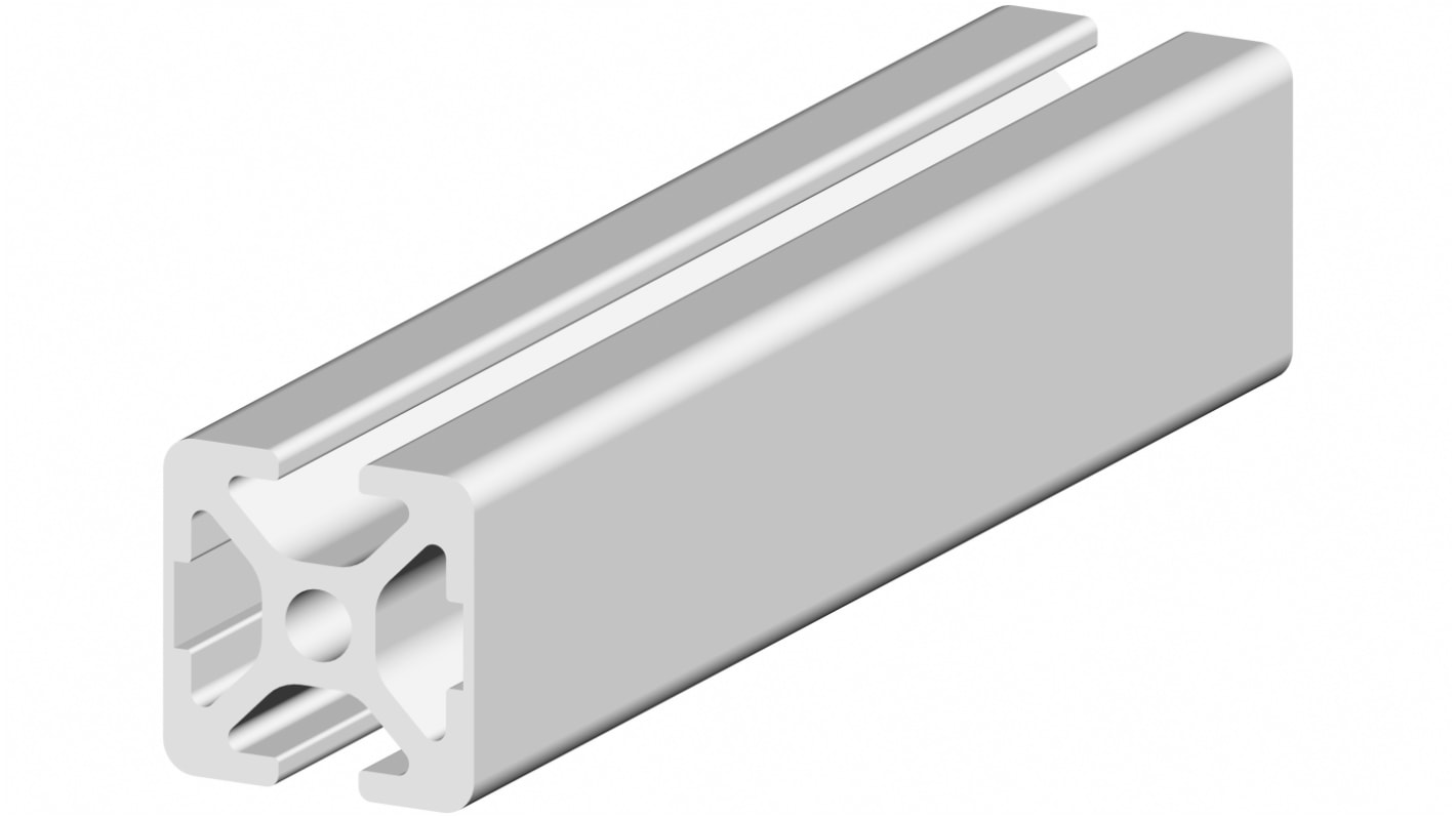 RS PRO Silver Aluminium, Anodized Profile Strut, 20 x 20 mm, 5mm Groove, 1m Length