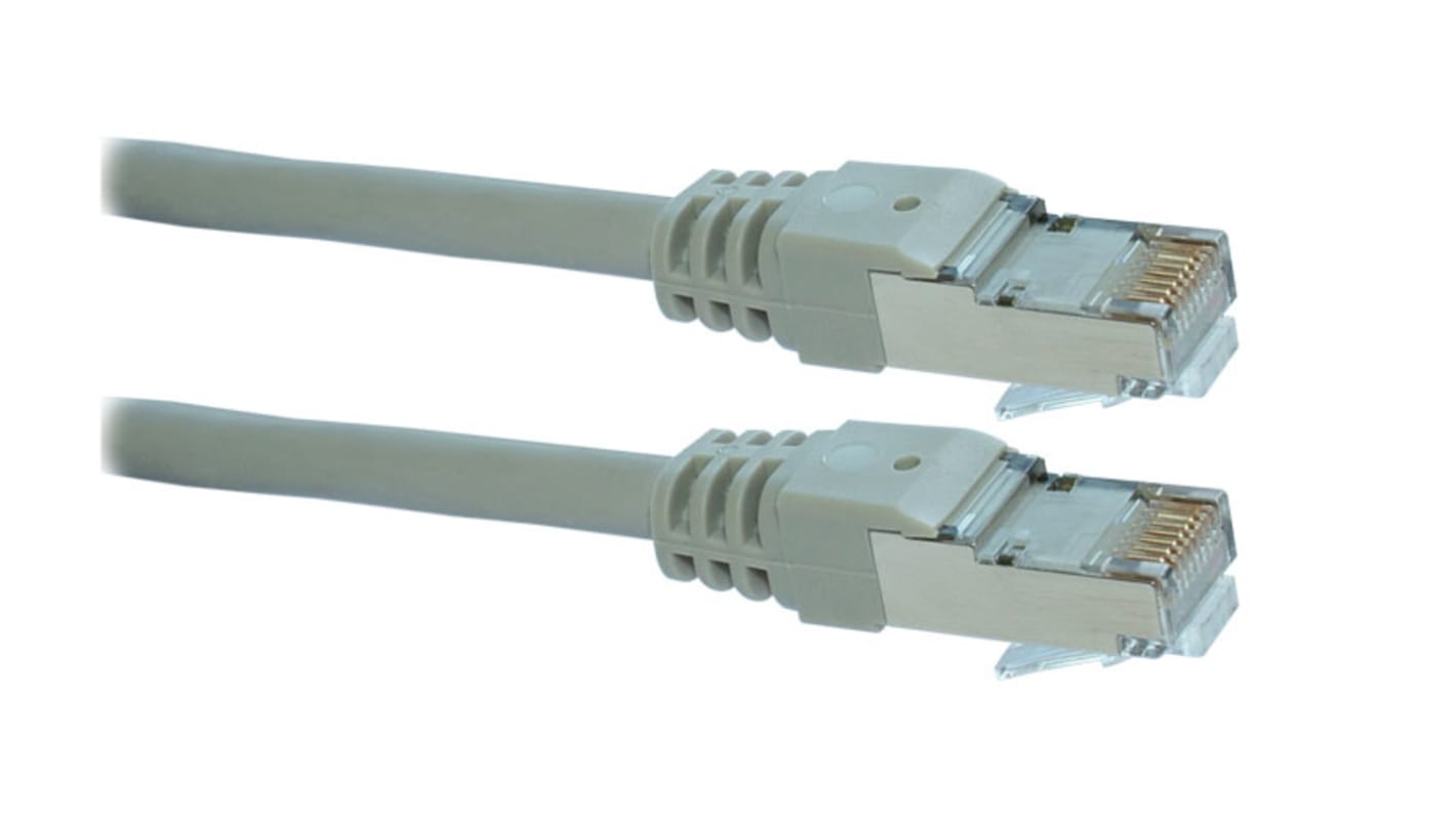 Câble Ethernet catégorie 6a PVC blindé Decelect, Blanc, 3m Avec connecteur