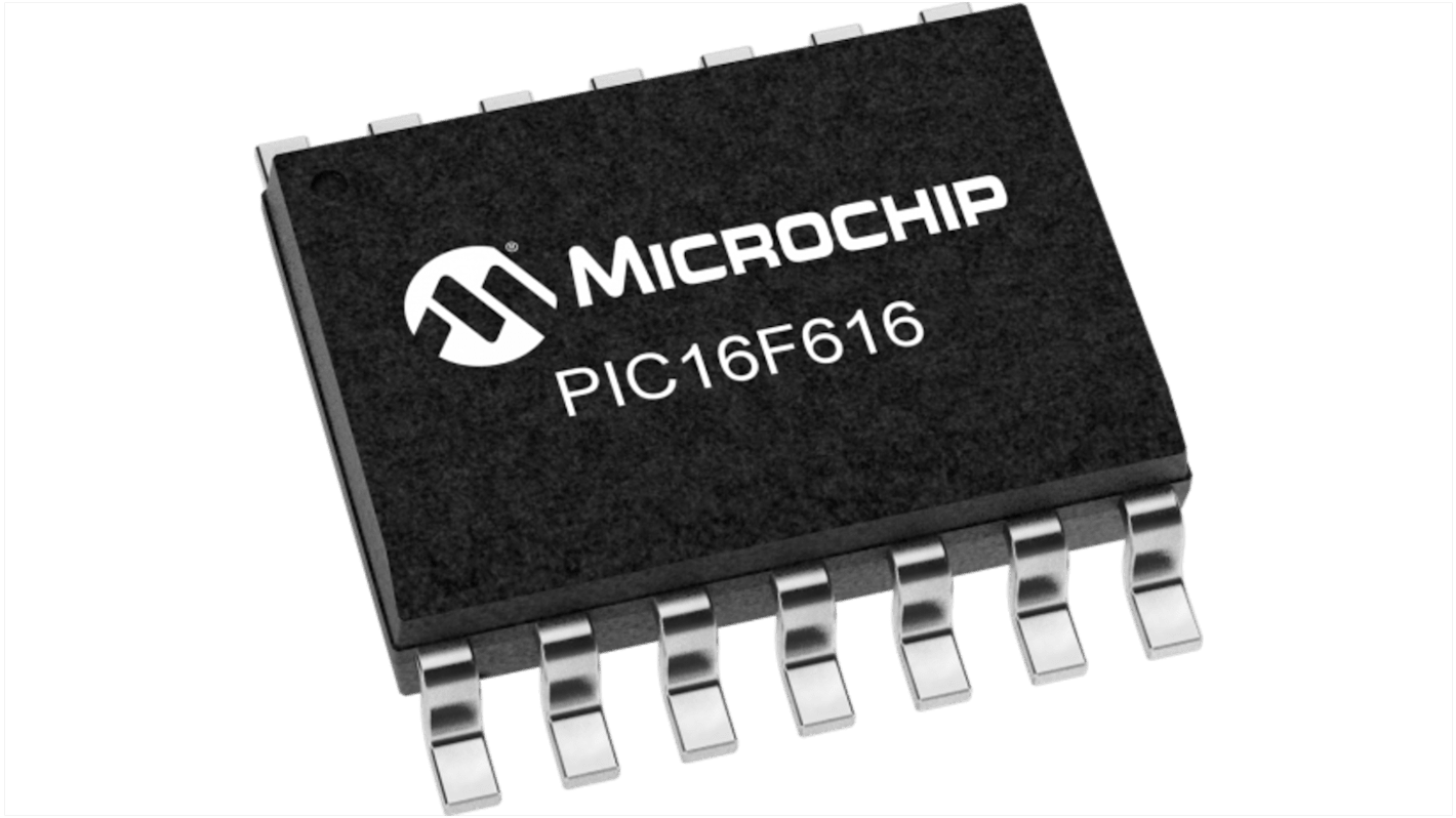 Microcontrolador MCU Microchip PIC16F616-E/SL, núcleo PIC, SOIC de 14 pines