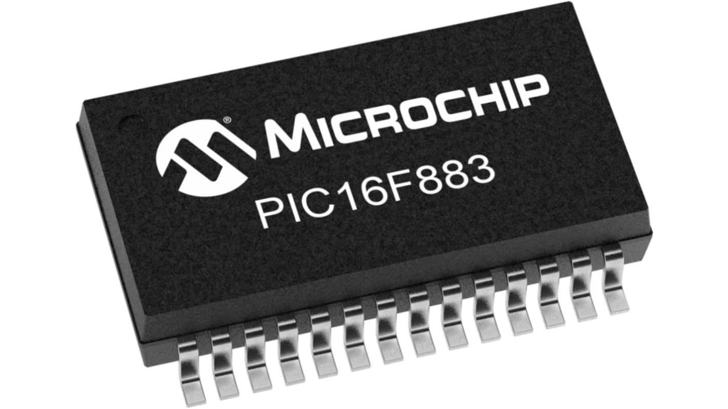 Microcontrolador MCU Microchip PIC16F883-E/SS, núcleo PIC, SSOP de 28 pines