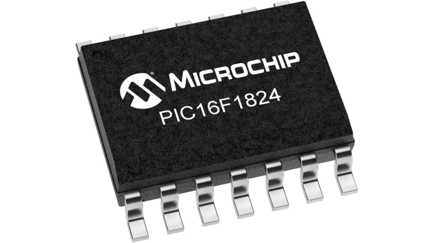 Microchip PIC16LF1824T-I/SL PIC Microcontroller MCU, PIC16, 14-Pin SOIC