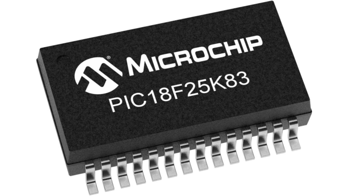 Microchip PIC18F25K83-I/SS PIC Microcontroller MCU, PIC18, 28-Pin SSOP