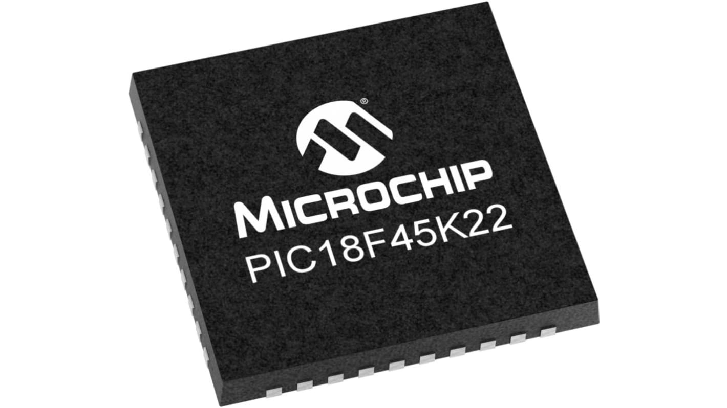 Microcontrollore MCU Microchip, PIC, UQFN, PIC18, 40 Pin, Montaggio superficiale