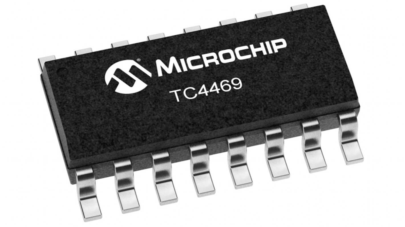 Microchip TC4469COE713 MOSFET Gate Driver, 1.2 A, 18V 16-Pin, SOIC
