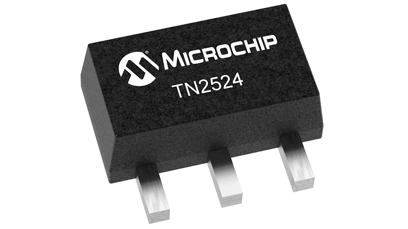 Microchip N沟道MOS管, Vds=240 V, SOT-89, 通孔安装