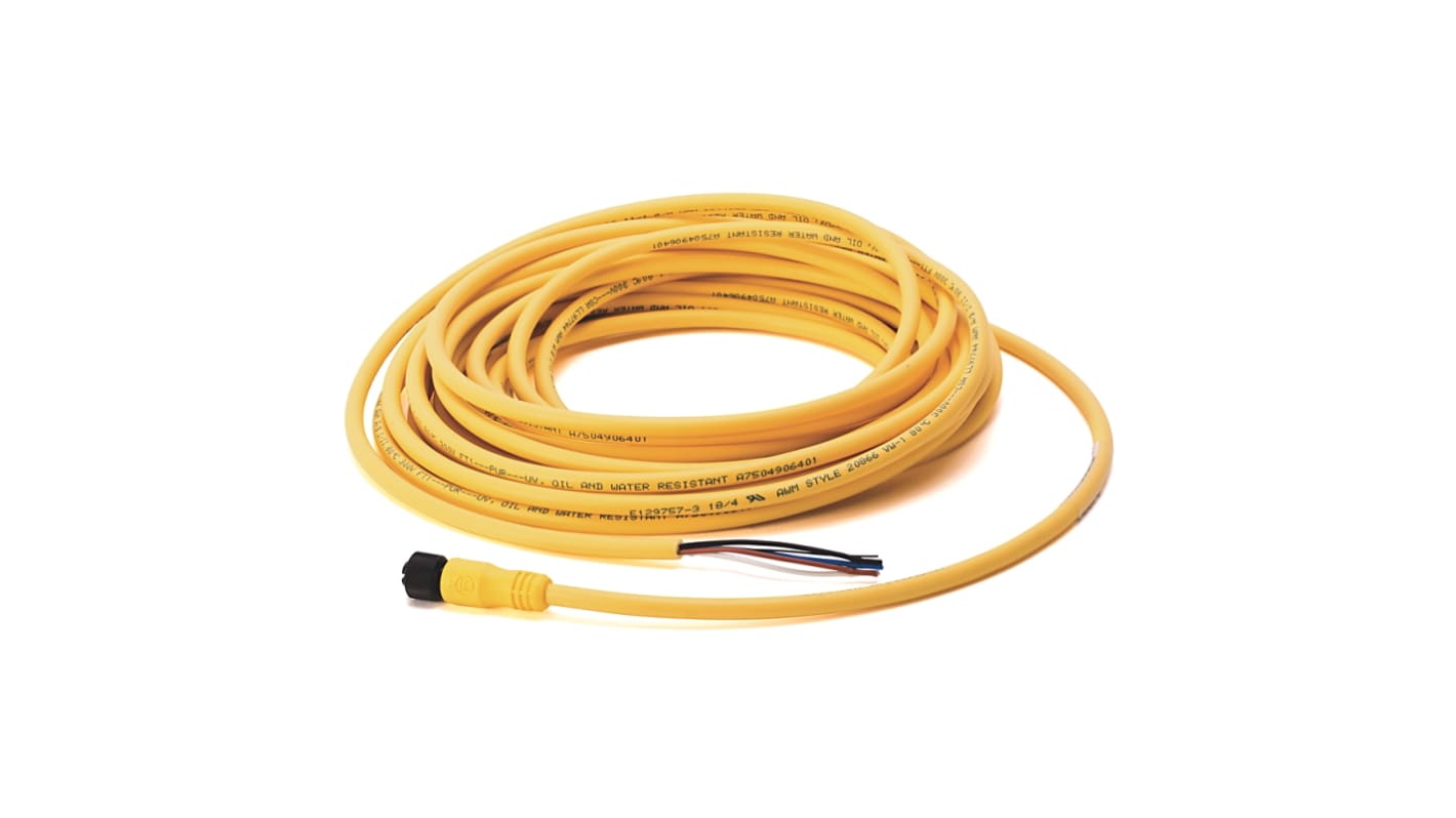 Allen Bradley Straight Female 4 way M12 to Straight Female 4 way M12 Actuator/Sensor Cable, 10m