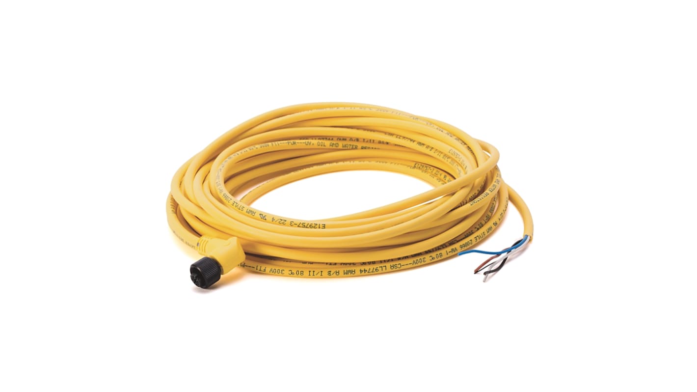 Kabel do siłownika/czujnika ze złączem Złącze M12 liczba rdzeni 4 długość 10m Rodzaj A Żeńskie Złącze B Złącze M12