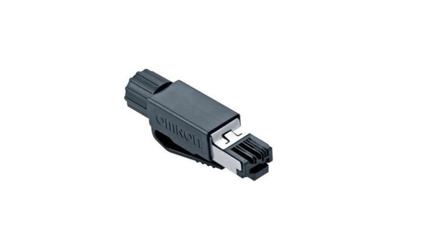 Omron XS6 Series Plug RJ45 Connector, Panel Mount, Cat5 1 x 1 Port 8P8C -Way