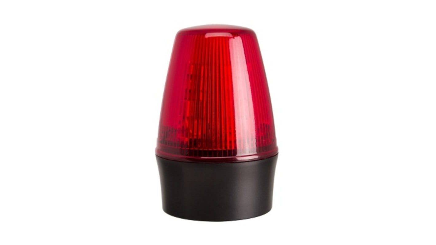 RS PRO Red Flashing Beacon, 85 → 280 V ac, Surface Mount, Wall Mount, LED Bulb, IP65