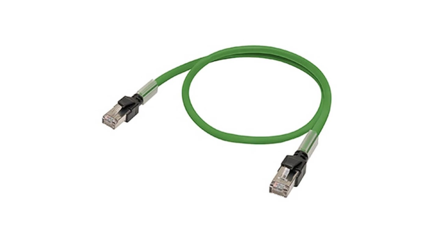 Omron, 1m Cat5, Green RJ45 to RJ45, None, Terminated