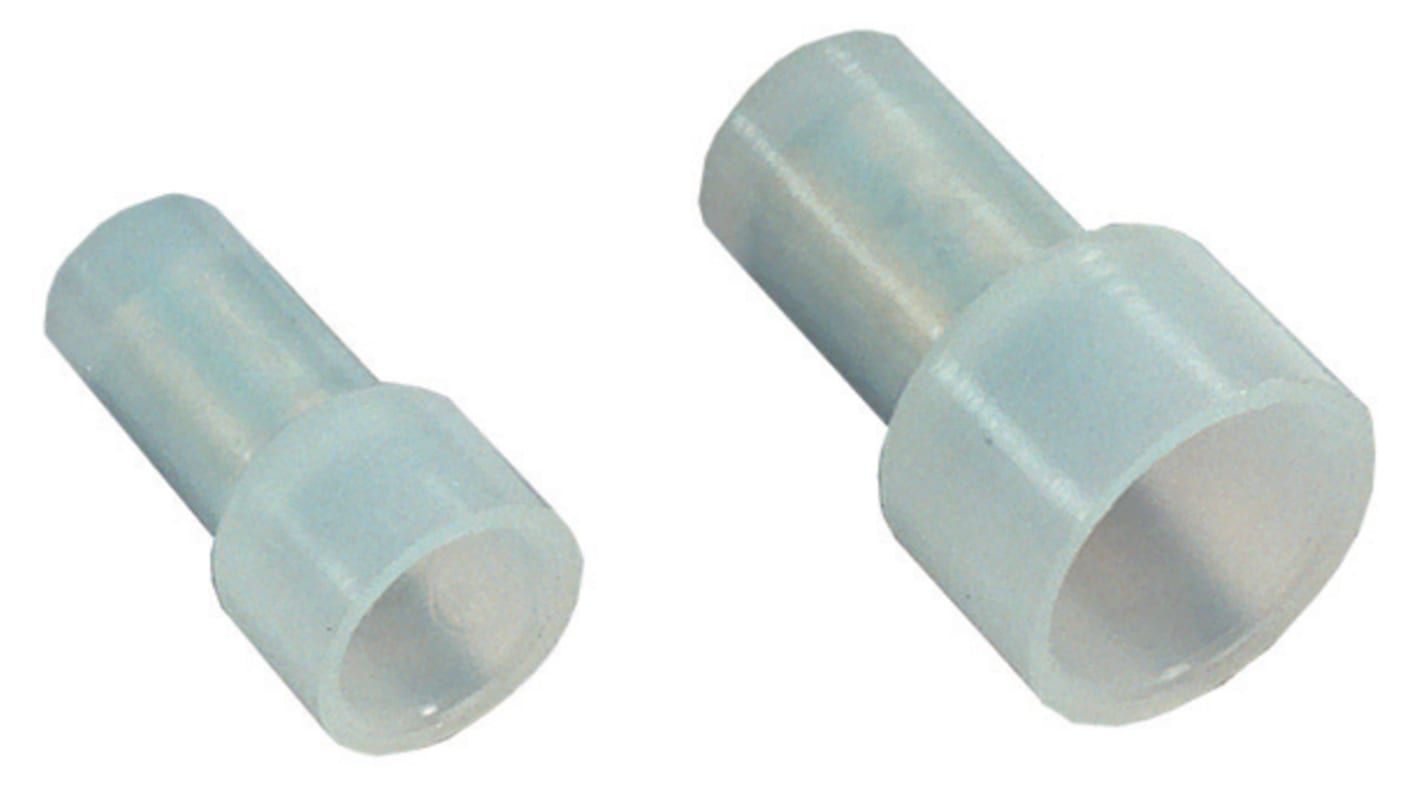 MECATRACTION Tin Plated Copper White Cable Sleeve, 9.2mm Diameter, Preinsulated Closed-End Wire Connectors Series