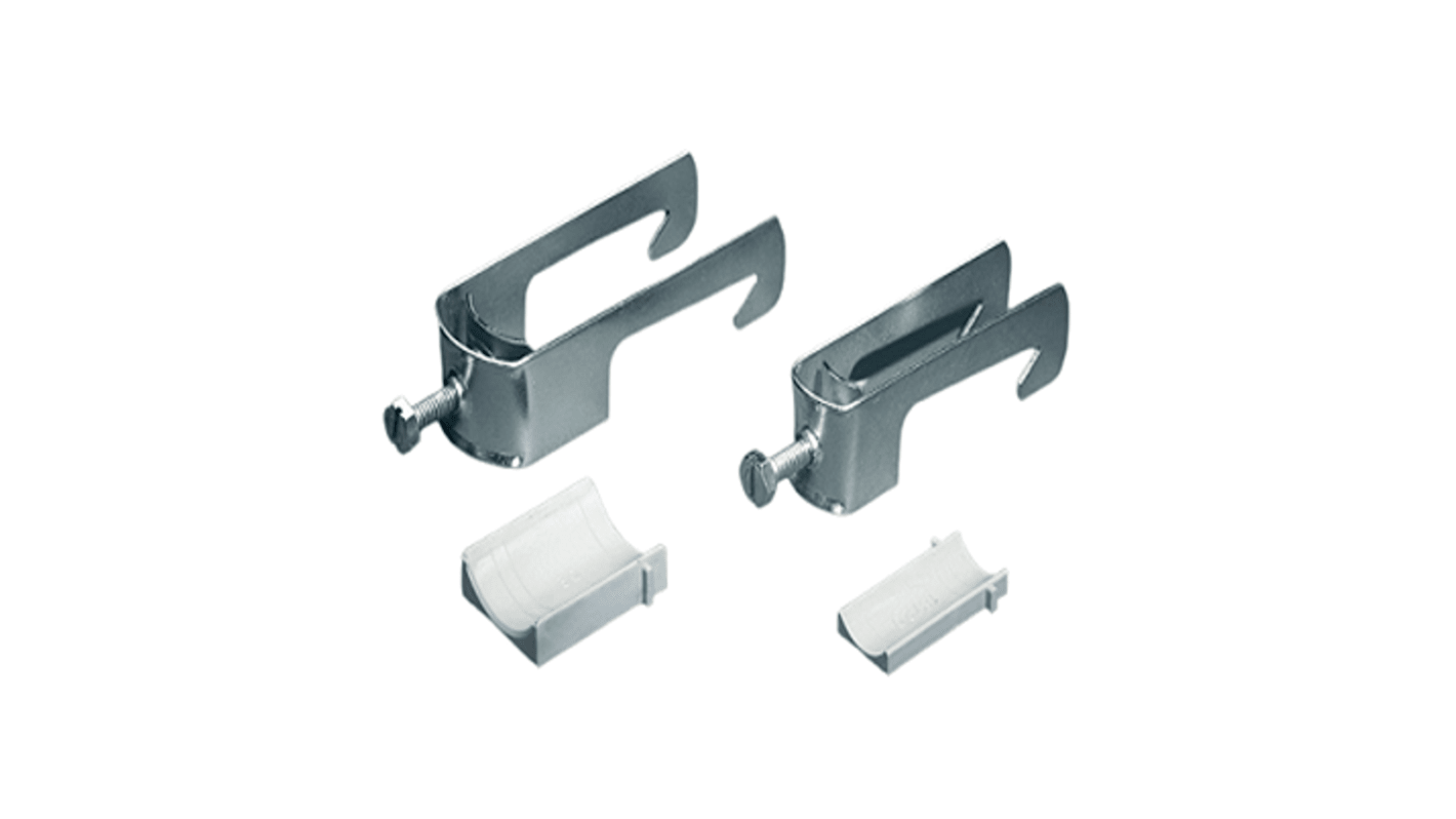 Rittal Natural Steel C-clamp, 22mm Max. Bundle