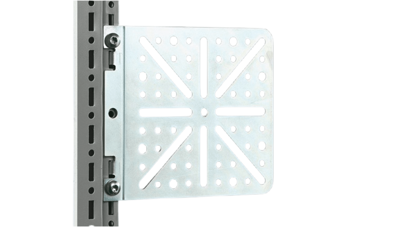 Rittal TS Series Sheet Steel Perforated Mounting Plate, 141.5mm W for Use with AE Series, AX, SE, TS, VX