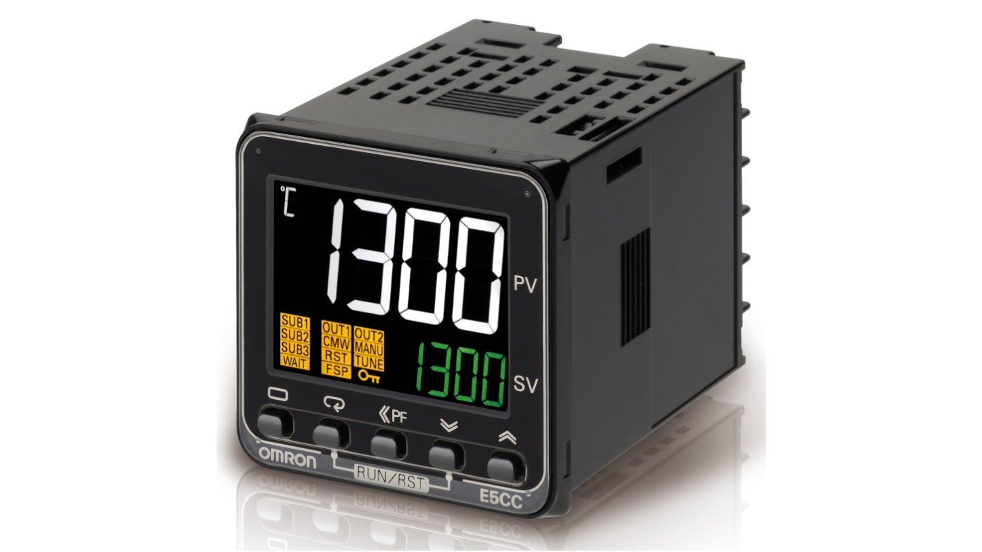 Rs-Online Controller Omron E5CC 100 → 240 V c.a. 48 x 48mm 3 dedicati uscite Relè