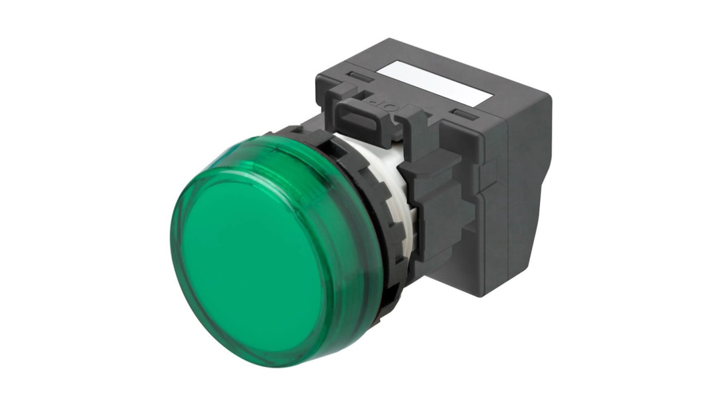 Omron M22N Series Yellow Indicator, 100 → 120V ac, 22mm Mounting Hole Size, Screw Terminal Termination, IP66