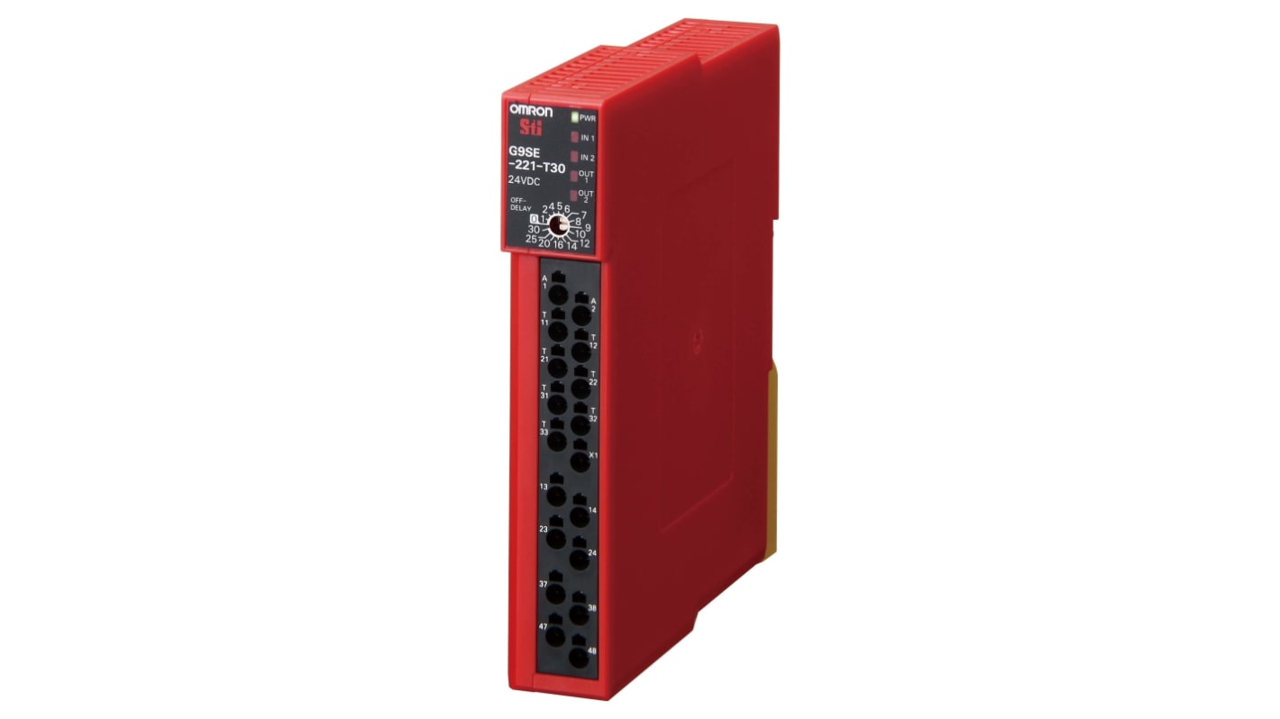 Omron G9SE Time Delay Safety Relay, 24V dc, Dual-Channel, 2 Safety Contacts