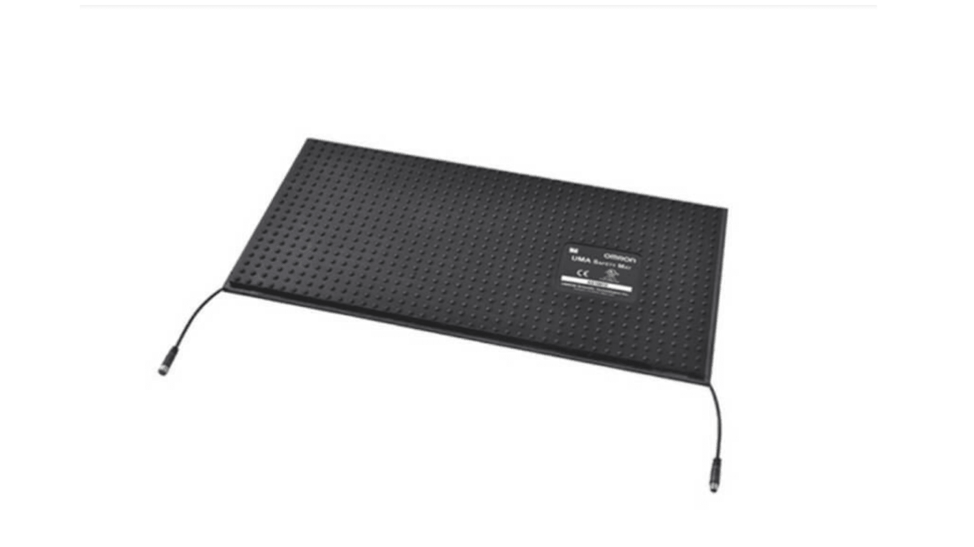 Safety mat black with 2-cable, 1000 x 10