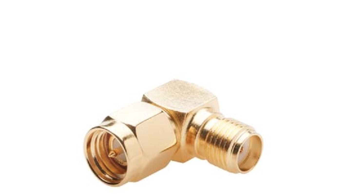 F-Kompressionsstecker, SMA - SMA, 50Ω, Male - Weiblich, gewinkelt, 6GHz Normal