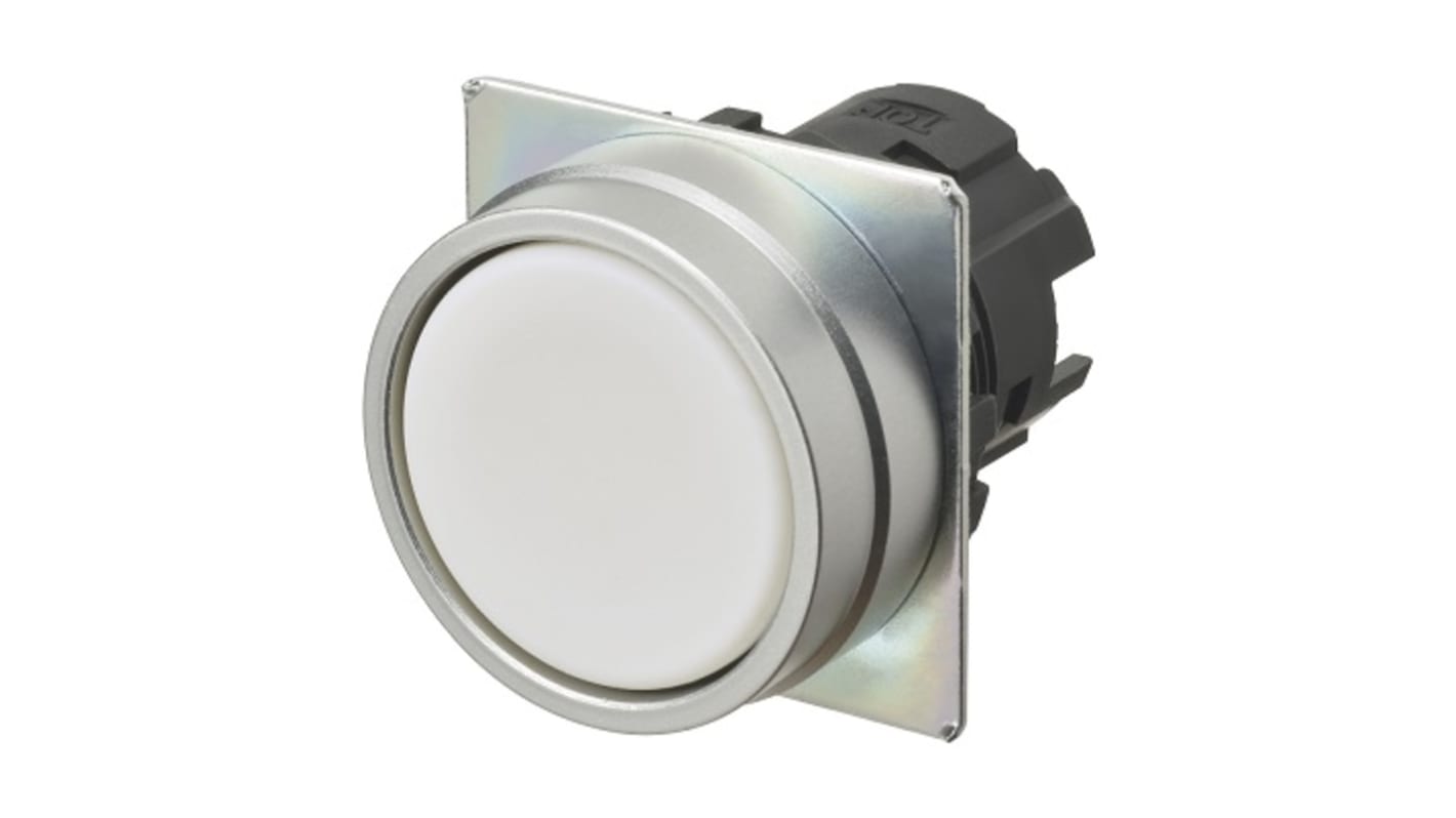 Omron A22NZ Series Push Button Switch, Momentary, Panel Mount, White LED, IP66