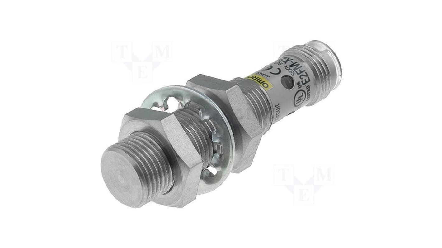 Omron Inductive Barrel-Style Proximity Sensor, M12 x 1, 2 mm Detection, NPN Output