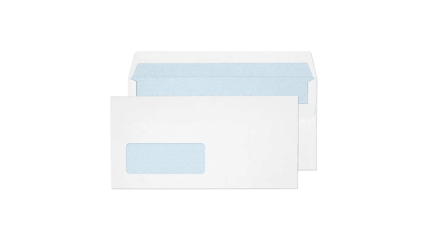 White DL Window Self-Seal Flap Mailing Envelope